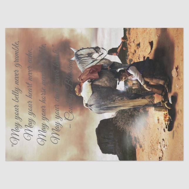 Papel De Seda Bendición de los Vaqueros (Anverso)