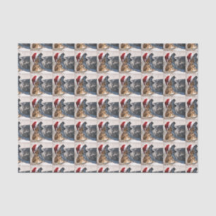 Papel De Seda Bengal Tiger Santa Claus