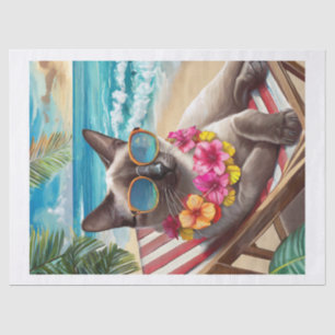 Papel De Seda Bennigan absorbe rayos, gato siamés playero