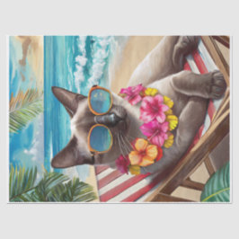 Papel De Seda Bennigan absorbe rayos, gato siamés playero