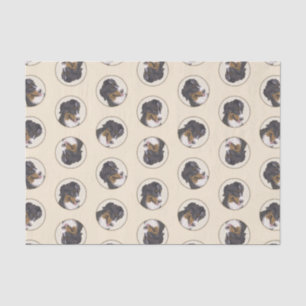 Papel De Seda Bernese Mountain Dog Berner Pintando arte Mascota