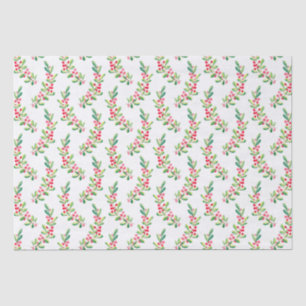 Papel De Seda Berries acuarelas y deja Navidades de vacaciones