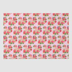 Papel De Seda Berry Sweet Birthday Party Fresa fruta de verano