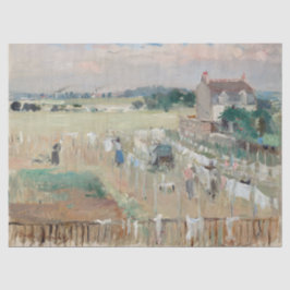 Papel De Seda Berthe Morisot - Colgando la lavandería para secar