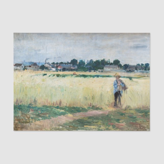 Papel De Seda Berthe Morisot - En el trigal en Gennevillier (Anverso)