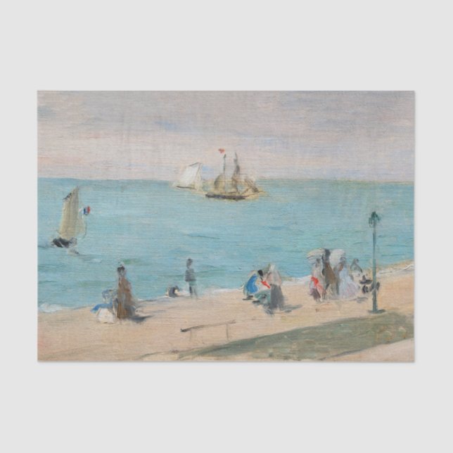 Papel De Seda Berthe Morisot - En la playa, Les Petites-Dalles (Anverso)