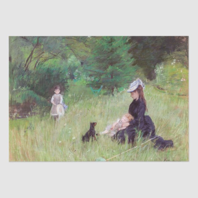 Papel De Seda Berthe Morisot - En un parque (Anverso)
