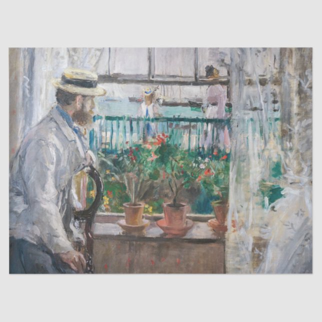 Papel De Seda Berthe Morisot - Eugene Manet en la Isla de Wight (Anverso)
