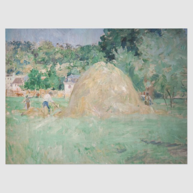 Papel De Seda Berthe Morisot - Haystacks en Bougival (Anverso)