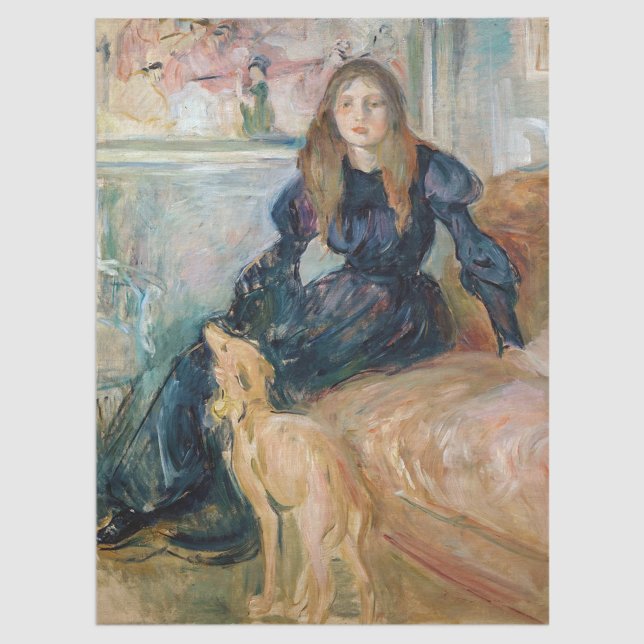 Papel De Seda Berthe Morisot - Julie y su Greyhound Laerte (Subido por el creador)