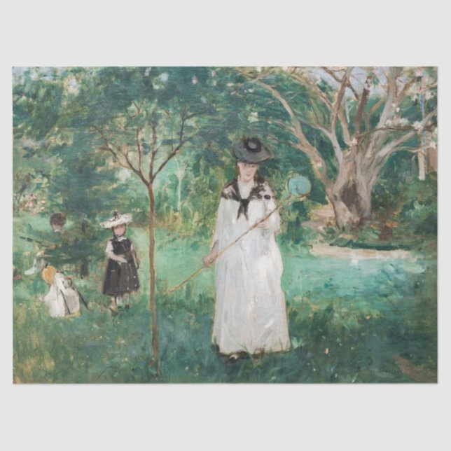 Papel De Seda Berthe Morisot - La caza de mariposas (Anverso)