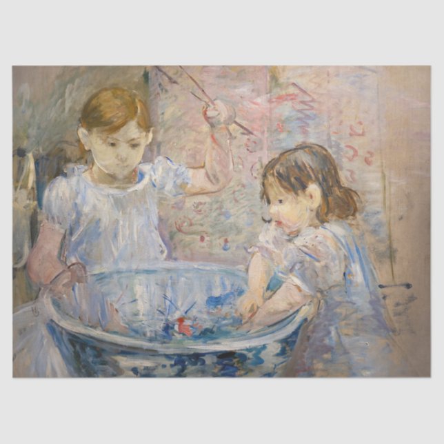 Papel De Seda Berthe Morisot - Niños en la cuenca (Anverso)