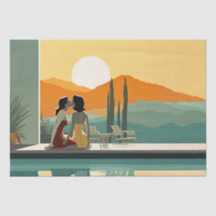 Papel De Seda Besada De Sol Junto A La Piscina