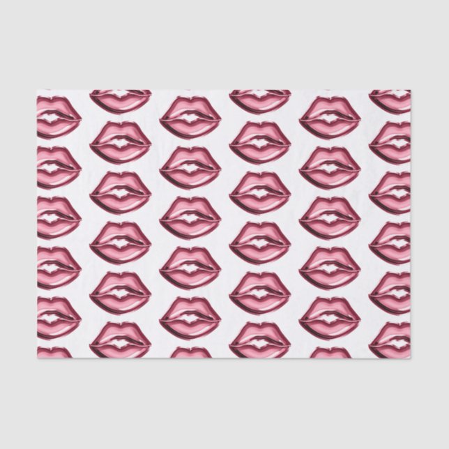Papel De Seda Beso de los labios rojos (Anverso)