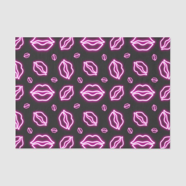 Papel De Seda Beso Neon rosado (Anverso)