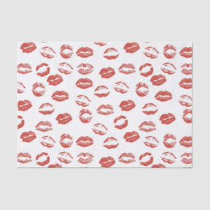 Papel De Seda Beso rojo de los labios