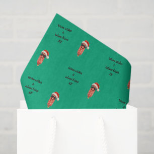Papel De Seda Besos divertidos de salami de Navidad