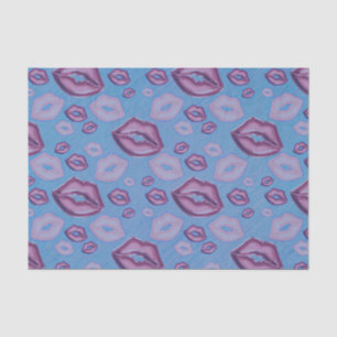 Papel De Seda Besos muy peligrosos en tonos morados