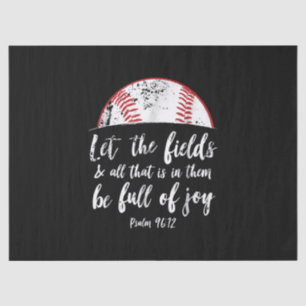 Papel De Seda Bíblica de béisbol Verse Cute Salmo Cristiano 96