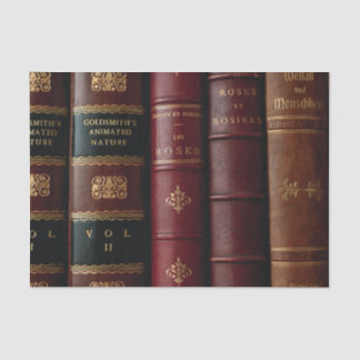 Papel De Seda Biblioteca de Antigüedades Libro de Cuero Oscuro S