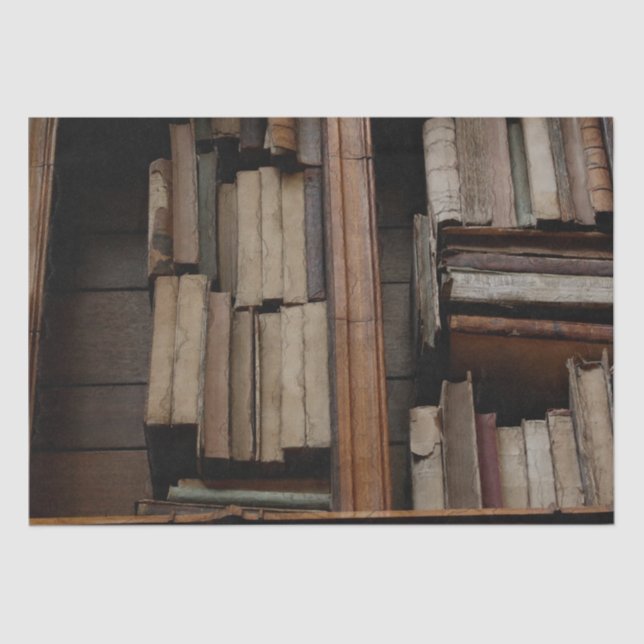 Papel De Seda Biblioteca medieval y libros de la antigüedad (Anverso)