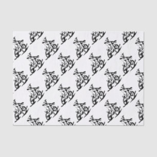 Papel De Seda Bici y jinete simples de Motorcross