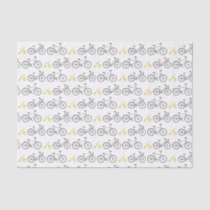 Papel De Seda Bicicleta amarilla