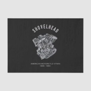 Papel De Seda Bicicleta de dibujo del motor Vtwin Shovelhead de 