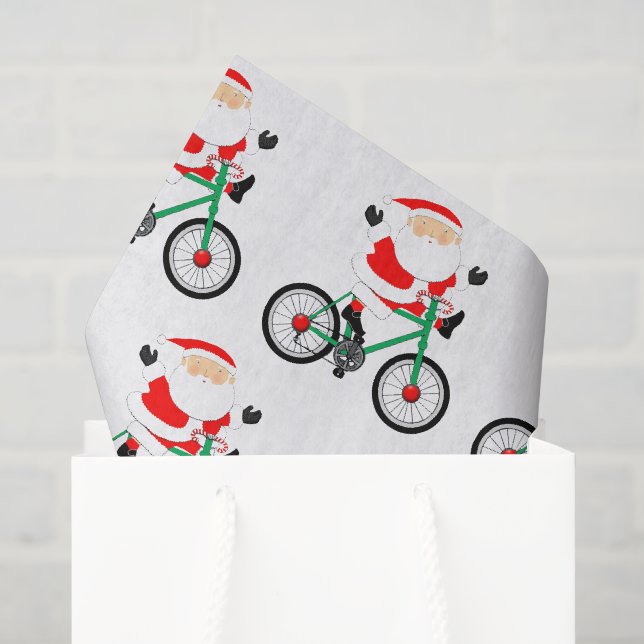 Papel De Seda Bicicleta de Navidad para Ciclista (Bolsa de regalo)