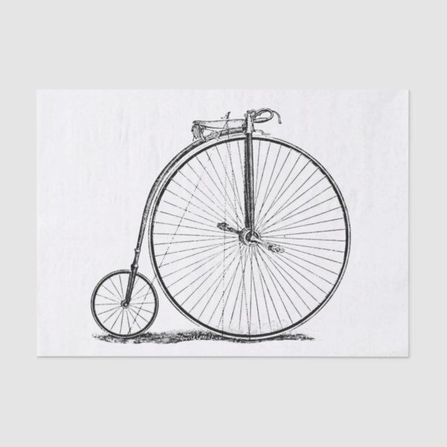 Papel De Seda Bicicleta de rueda alta Penny Farthing (Anverso)