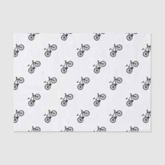 Papel De Seda Bicicleta dibujada mano simple en blanco y negro