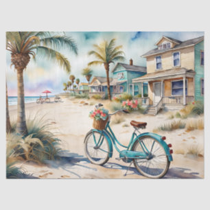 Papel De Seda Bicicleta junto a la playa