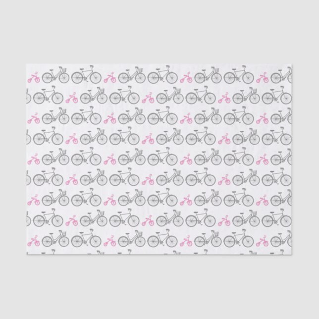 Papel De Seda Bicicleta rosa (Anverso)