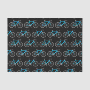 Papel De Seda Bicicleta turquesa en negro