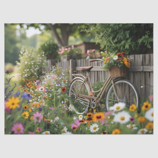 Papel De Seda Bicycle in Bloom (Anverso)