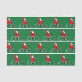 Papel De Seda Bicycling Cyclist Christmas Tissue Paper