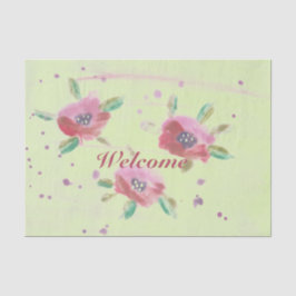 Papel De Seda Bienvenida a evento con flores para damas