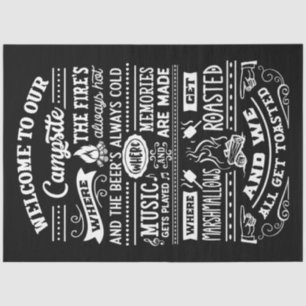 Papel De Seda Bienvenido a nuestro Campsite