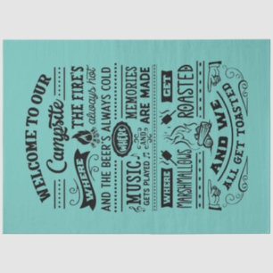 Papel De Seda Bienvenido a nuestro Campsite