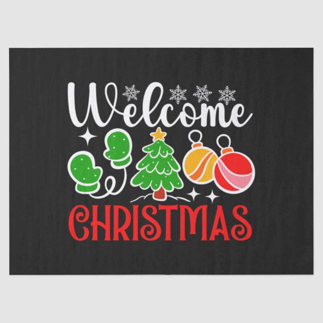 Papel De Seda Bienvenido Navidad-23758  (Anverso)
