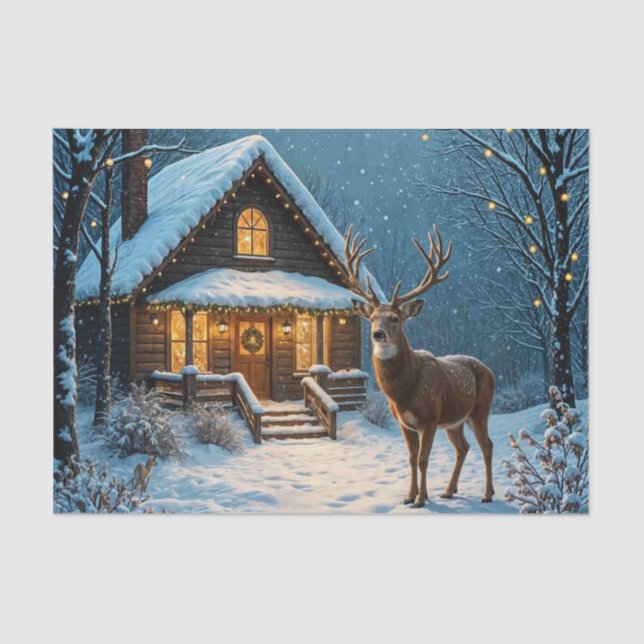 Papel De Seda  Big Buck's Snowy Christmas Visit (Anverso)