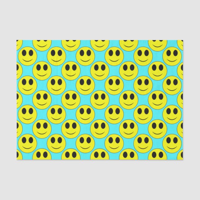 Papel De Seda Big Yellow Happy Face Allover (Anverso)