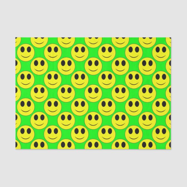 Papel De Seda Big Yellow Happy Face Allover (Anverso)