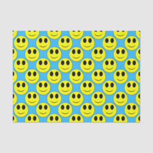 Papel De Seda Big Yellow Happy Face Allover