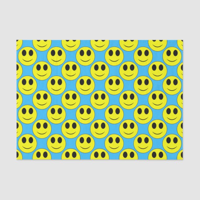 Papel De Seda Big Yellow Happy Face Allover (Anverso)