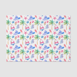 Papel De Seda Bikini de diversión de verano, chanclas, palmeras
