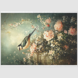 Papel De Seda Bird Green Spring