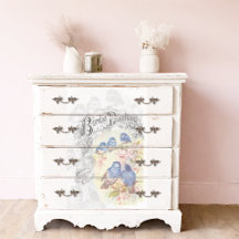 Birdie Darling Blue Birds Cherry Blossom Decoupage