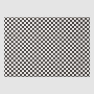 Papel De Seda Black and White Checkered