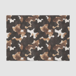 Papel De Seda Black Brown Cream Cow Print Birthday